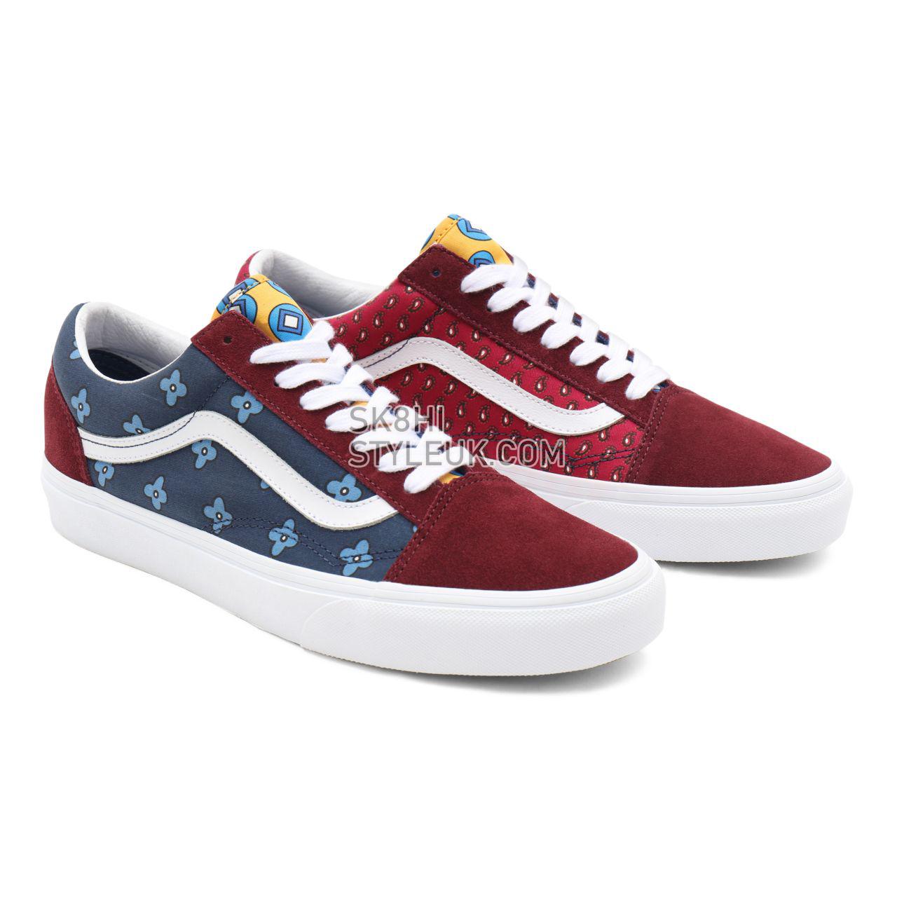 Vans Tie Print Mix Old Skool Multicolour Classic Mens Womens - (Tie Print Mix) port royale/multi VN0A38G19XI Shoes