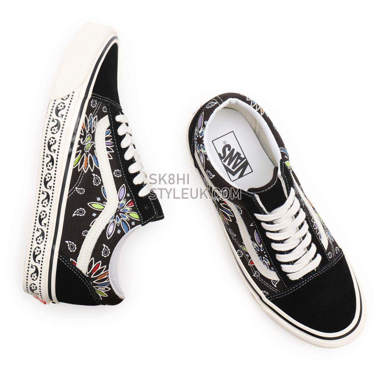 Vans Anahiem Factory Old Skool 36 DX Black Classic Mens Womens - (Anaheim Factory) Vans paisley/black VN0A54F39GG Shoes