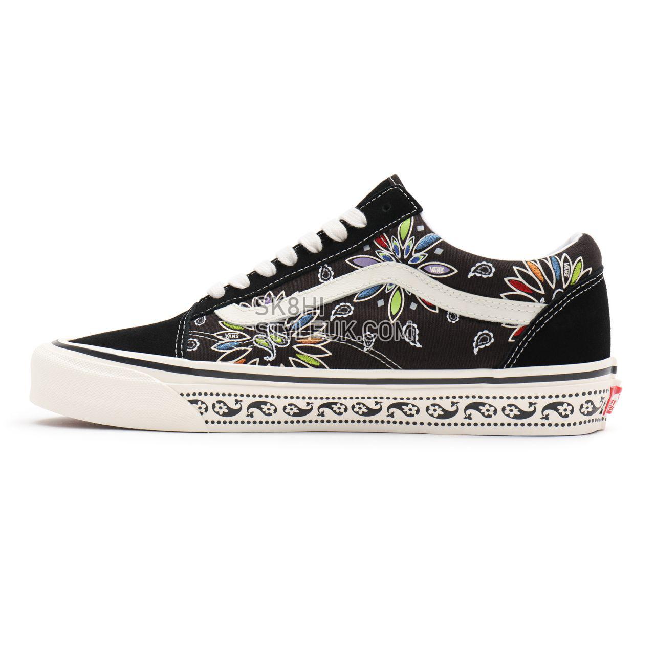 Vans Anahiem Factory Old Skool 36 DX Black Classic Mens Womens - (Anaheim Factory) Vans paisley/black VN0A54F39GG Shoes