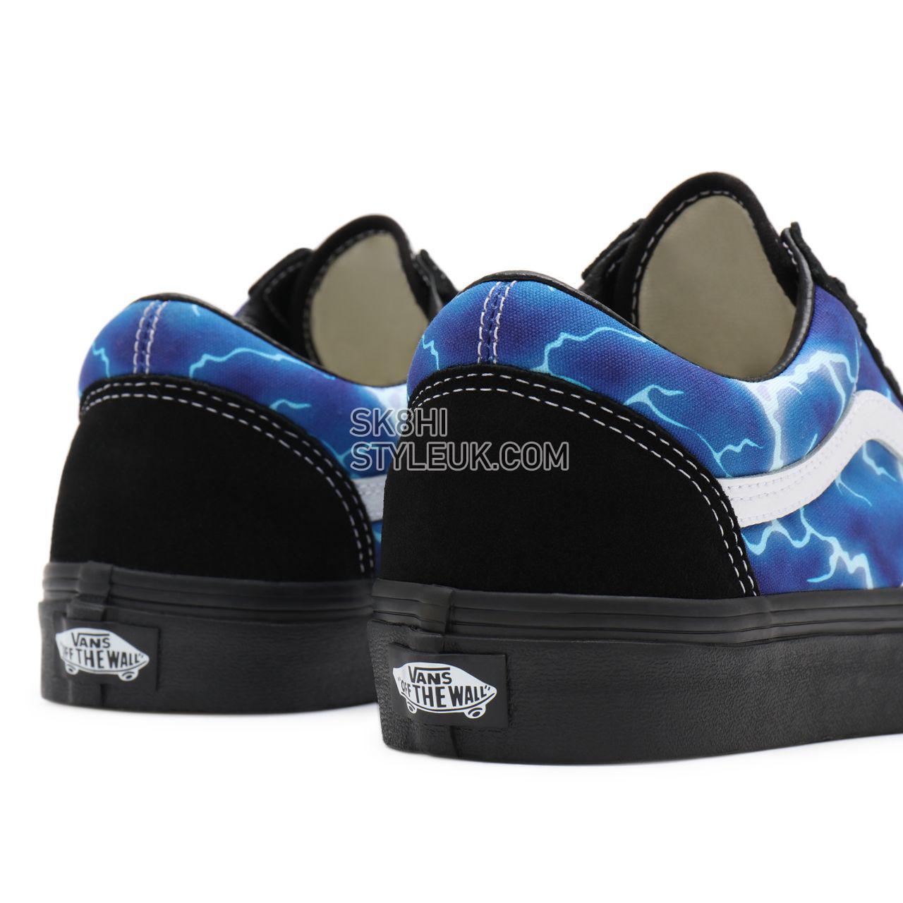 Vans Lightning Old Skool Blue Classic Mens Womens - (Lightning) black/blue VN0A3WKT9FT Shoes