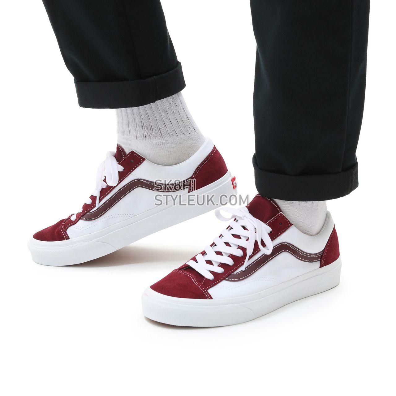 Vans Classic Sport Style 36 Red Classic Mens Womens - (Classic Sport) port royale/true white VN0A54F69YI Shoes