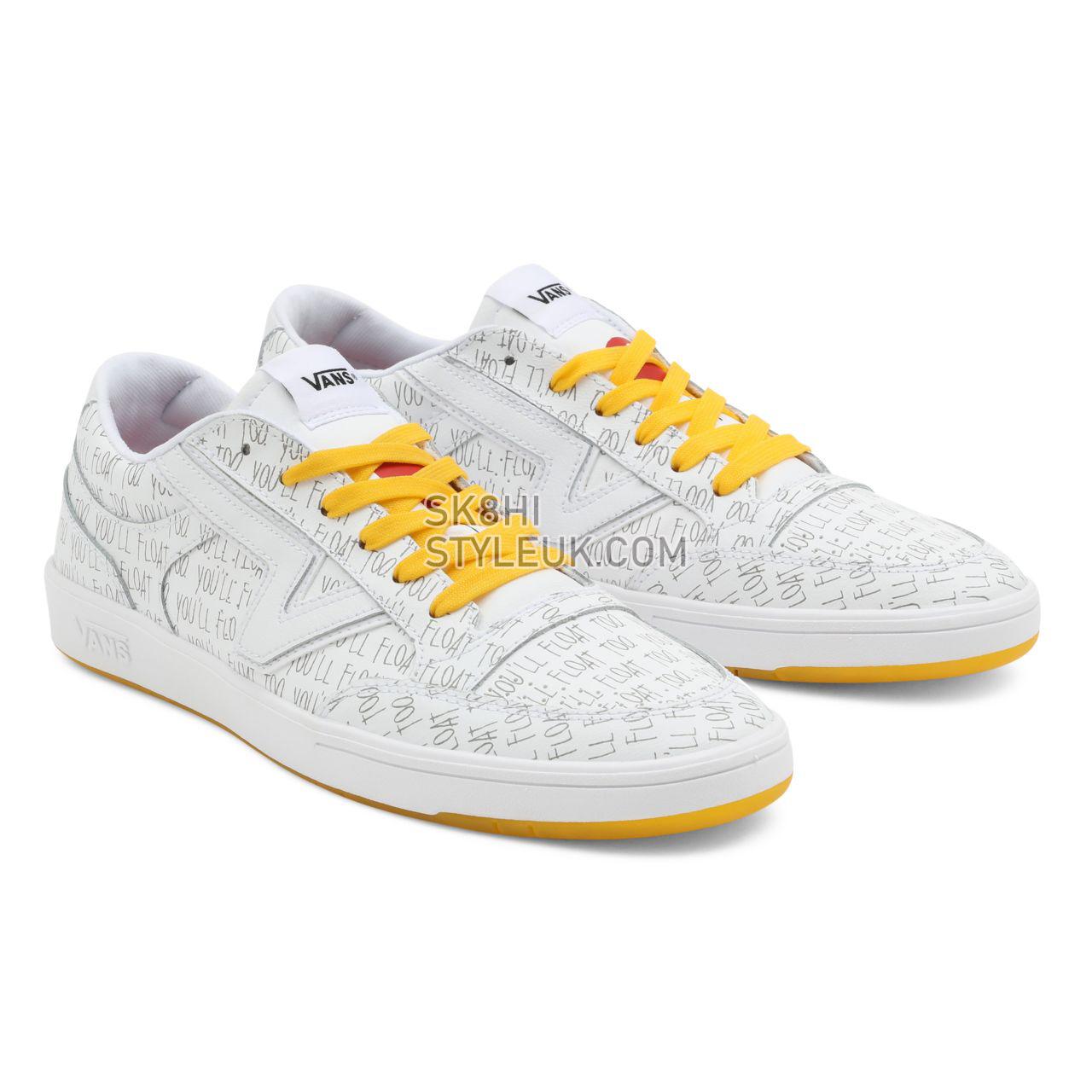 Vans X It Lowland ComfyCush White Classic Mens Womens - (Terror) True White/Spectra Yellow VN0A4TZY91J Shoes