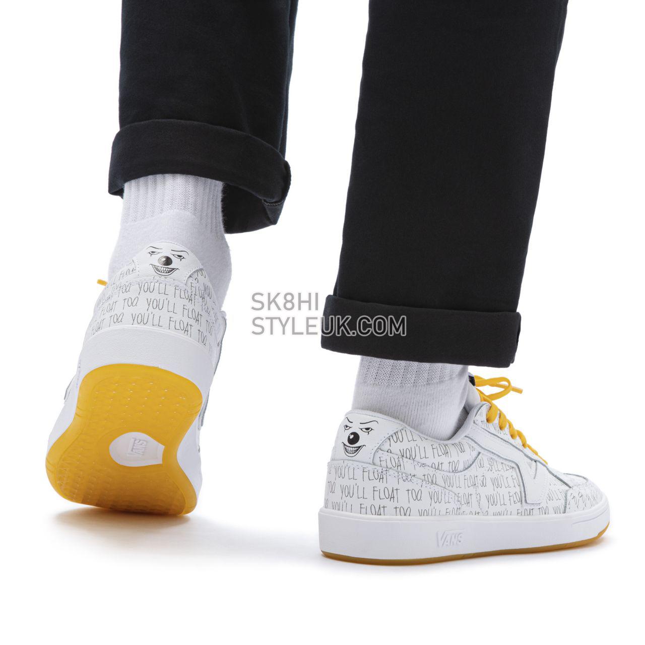 Vans X It Lowland ComfyCush White Classic Mens Womens - (Terror) True White/Spectra Yellow VN0A4TZY91J Shoes