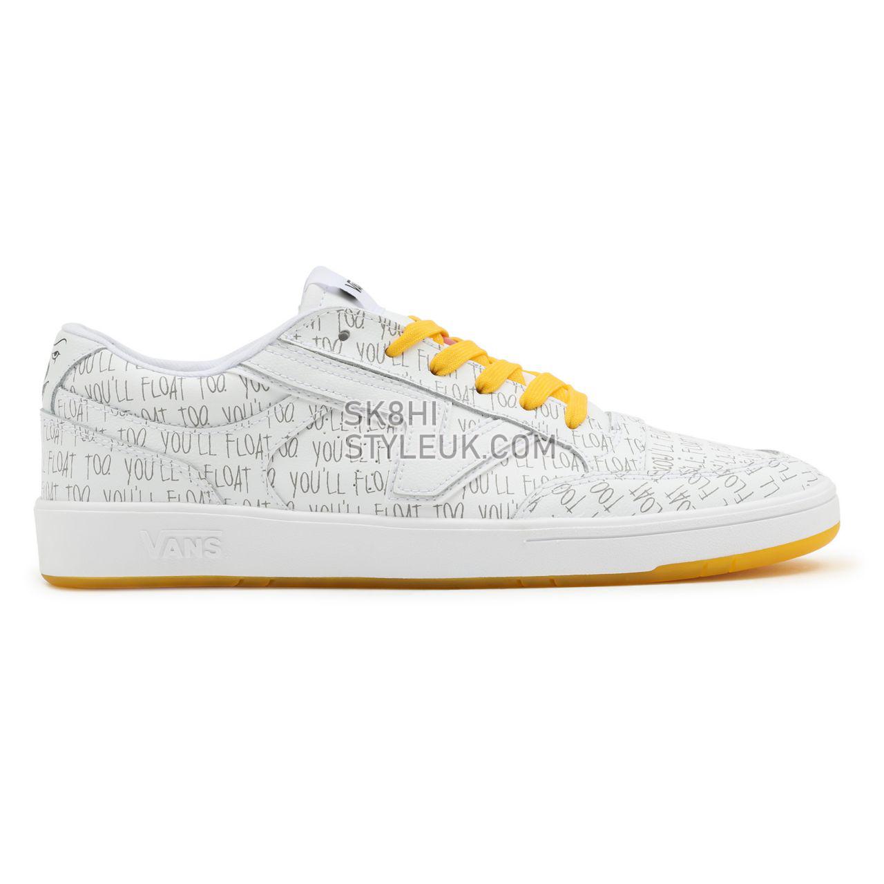 Vans X It Lowland ComfyCush White Classic Mens Womens - (Terror) True White/Spectra Yellow VN0A4TZY91J Shoes