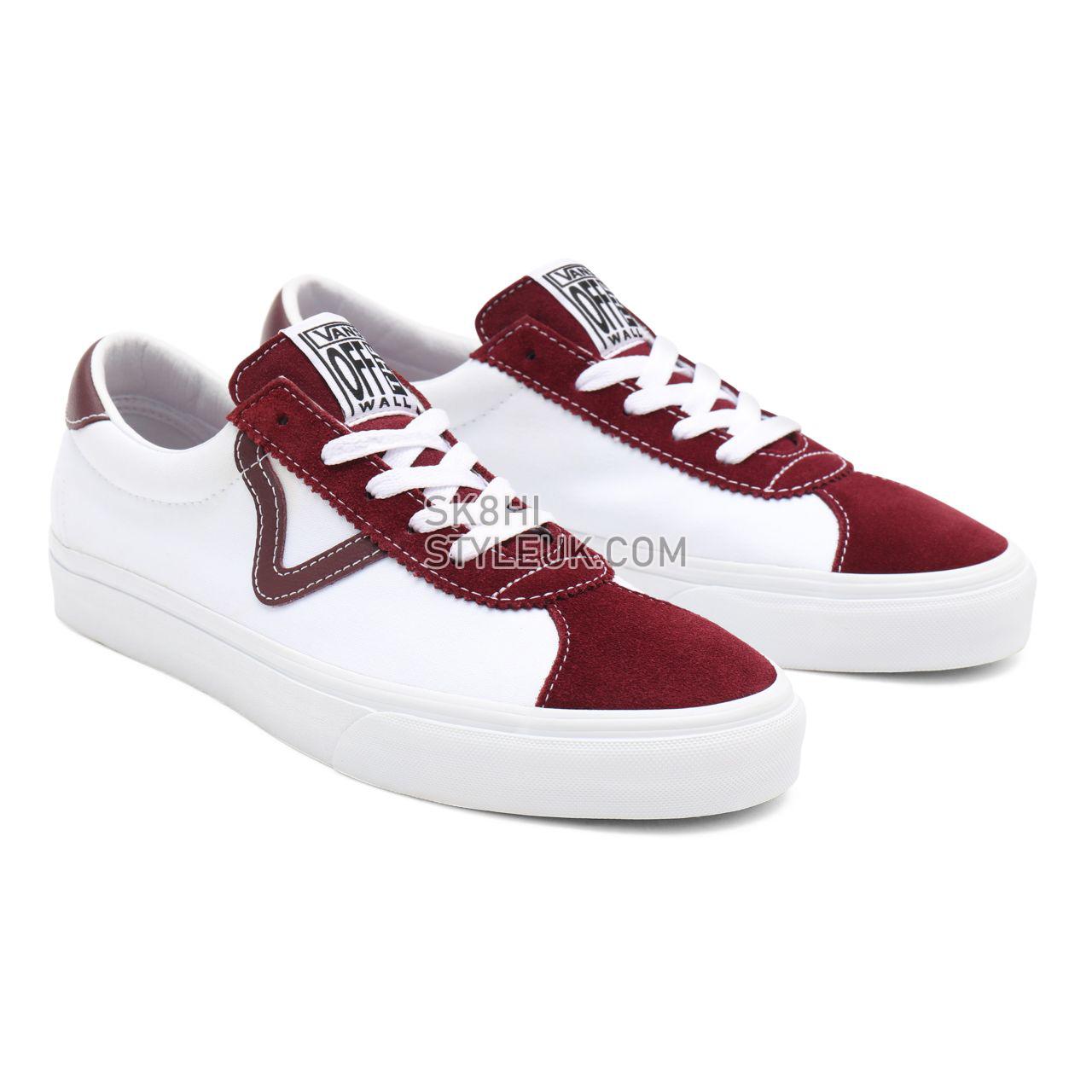 Vans Sport Red Classic Mens Womens - (Classic Sport) port royale/true white VN0A4BU69YI Shoes