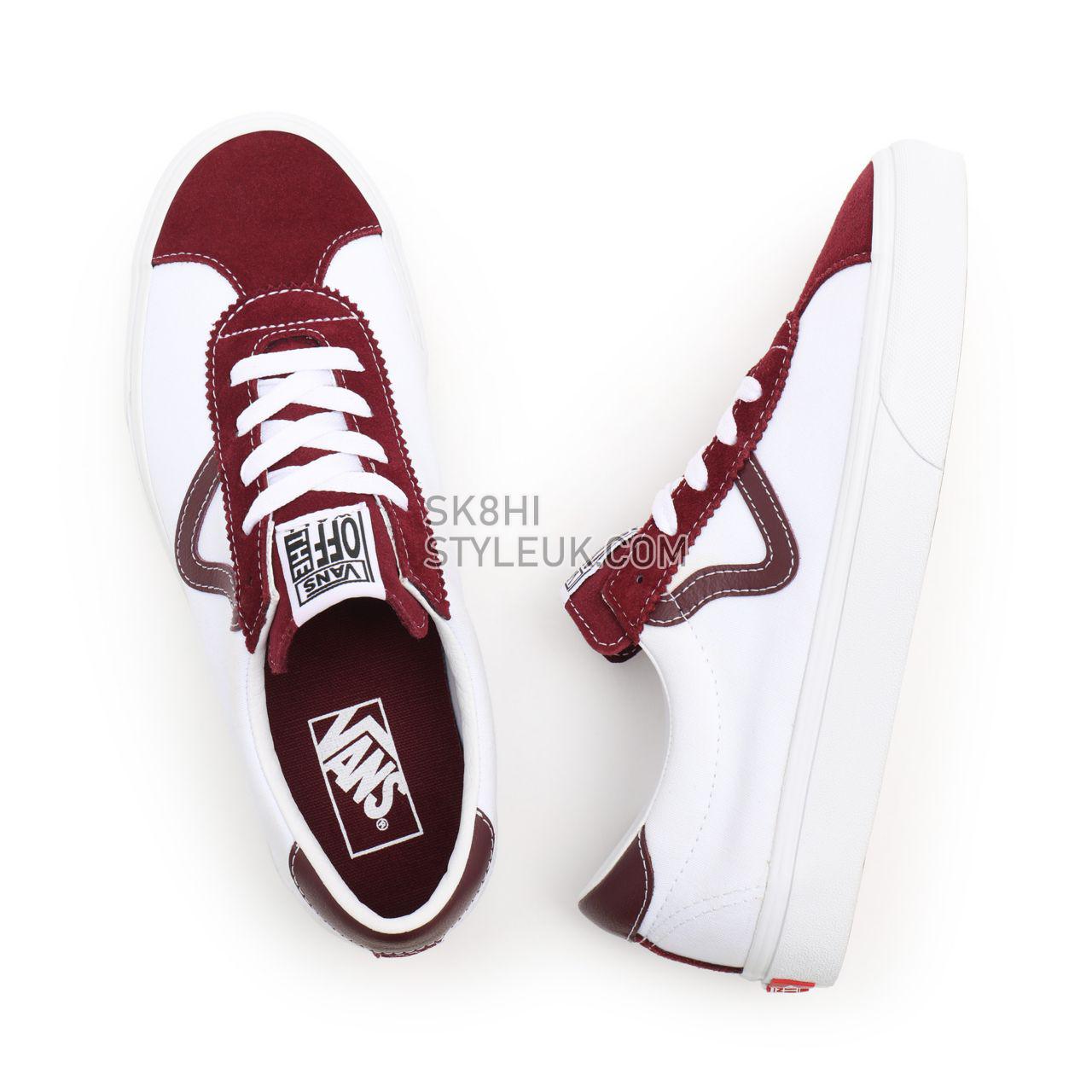 Vans Sport Red Classic Mens Womens - (Classic Sport) port royale/true white VN0A4BU69YI Shoes