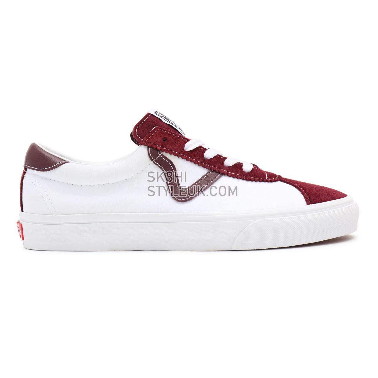 Vans Sport Red Classic Mens Womens - (Classic Sport) port royale/true white VN0A4BU69YI Shoes