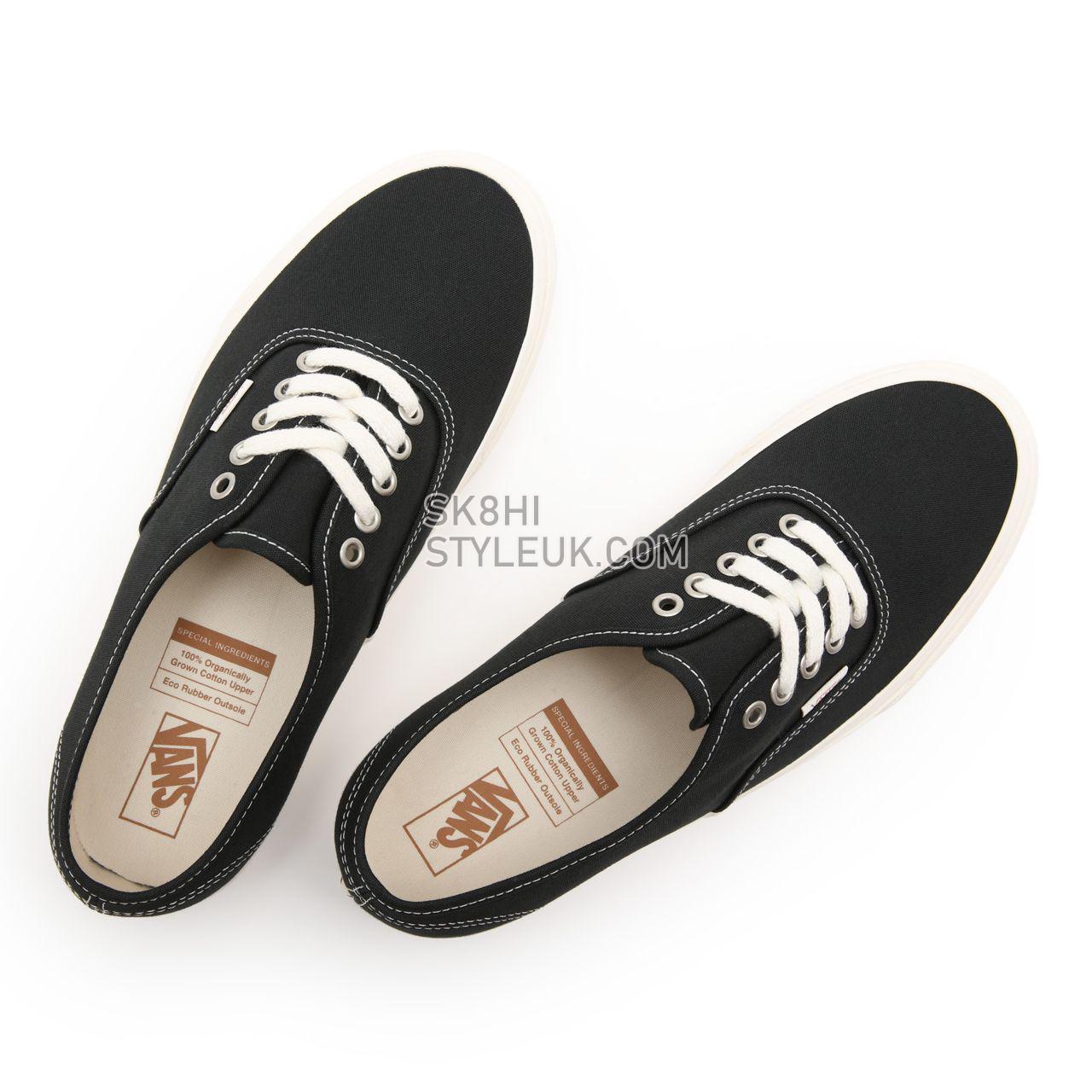 Vans Eco Theory Authentic Black Classic Mens Womens - (Eco Theory) black/natural VN0A5HZS9FN Shoes