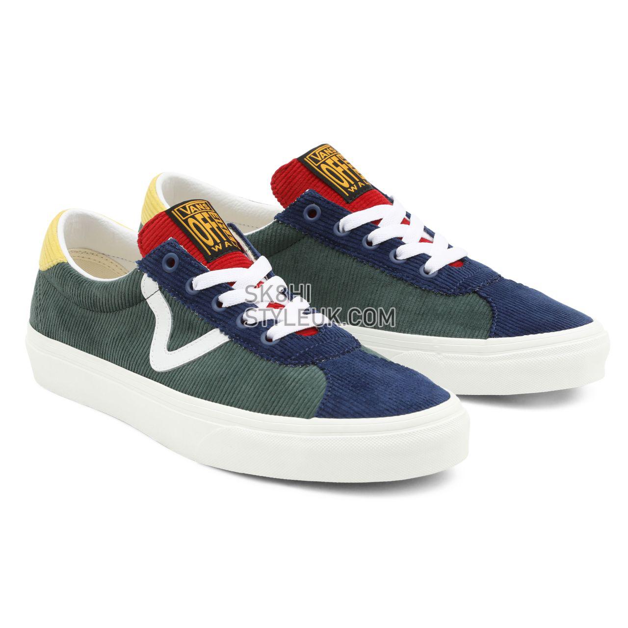 Vans Mixed Corduroy Vans Sport Multicolour Classic Mens Womens - (Mixed Corduroy) Multi/Jungle Green VN0A5KX794M Shoes