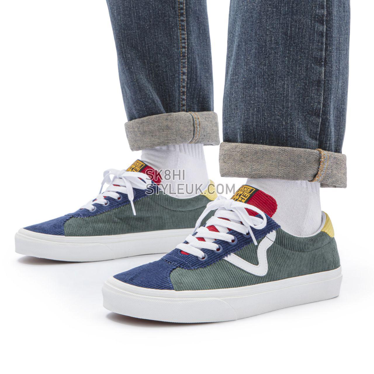 Vans Mixed Corduroy Vans Sport Multicolour Classic Mens Womens - (Mixed Corduroy) Multi/Jungle Green VN0A5KX794M Shoes