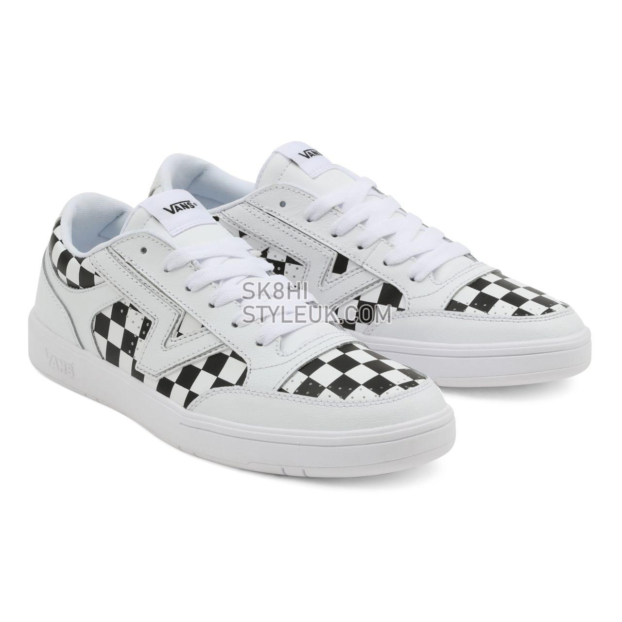 Vans Checkerboard Lowland ComfyCush Black Classic Mens Womens - (Checkerboard) True White/Black VN0A4TZY27I Shoes