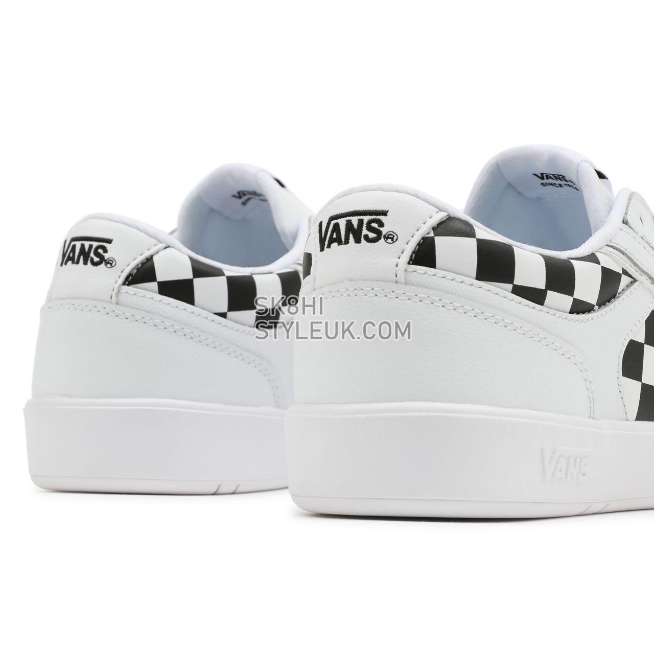 Vans Checkerboard Lowland ComfyCush Black Classic Mens Womens - (Checkerboard) True White/Black VN0A4TZY27I Shoes