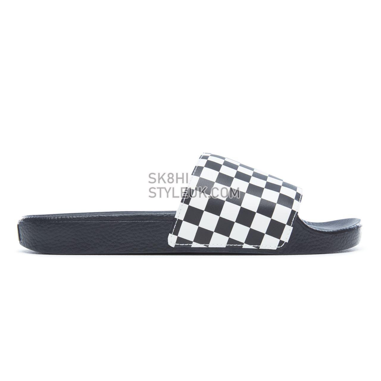 Vans Checkerboard Slide-On Sandals Mens Womens - White V4KIIP9 Shoes