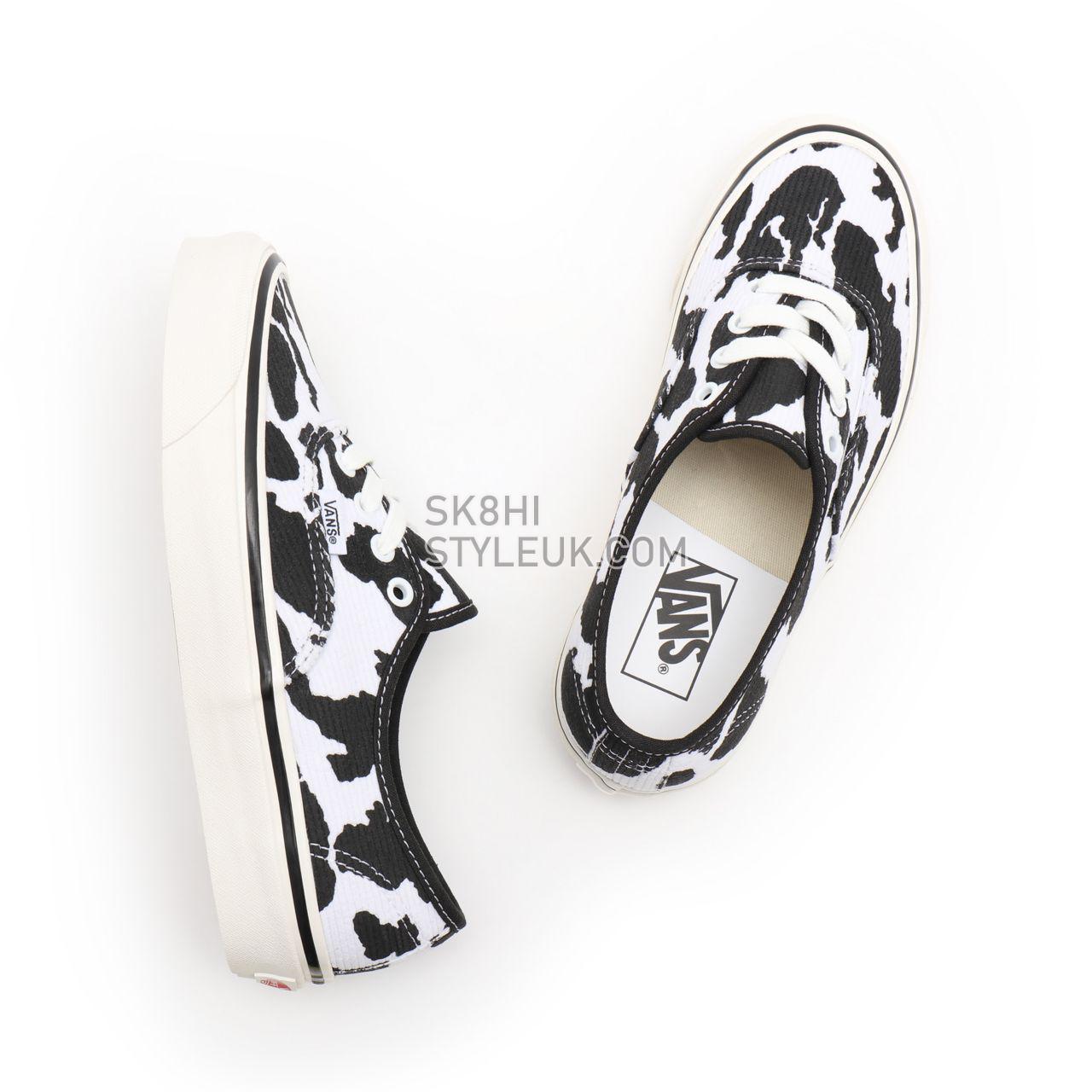 Vans Anaheim Factory Authentic 44 DX Black Classic Mens Womens - (Anaheim Factory) og white corduroy/og cow print VN0A54F29GP Sh