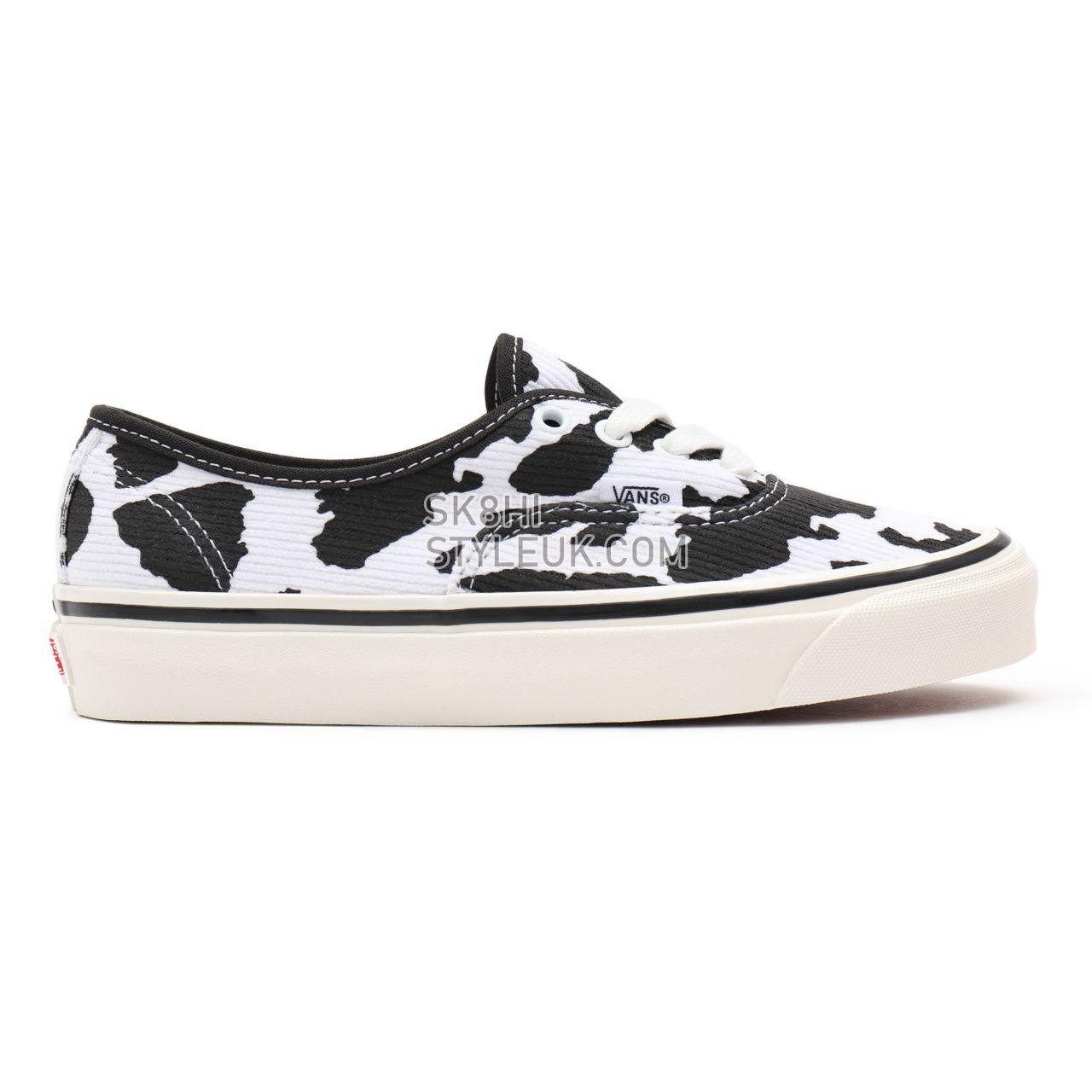 Vans Anaheim Factory Authentic 44 DX Black Classic Mens Womens - (Anaheim Factory) og white corduroy/og cow print VN0A54F29GP Sh