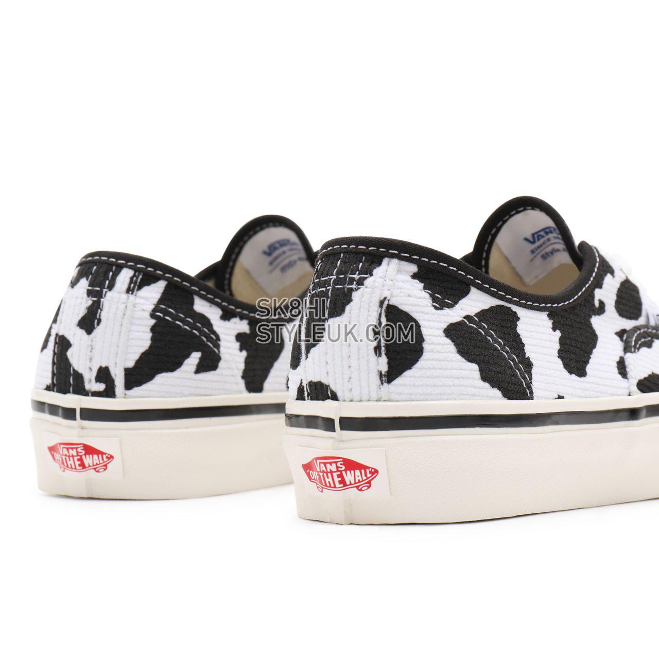 Vans Anaheim Factory Authentic 44 DX Black Classic Mens Womens - (Anaheim Factory) og white corduroy/og cow print VN0A54F29GP Sh