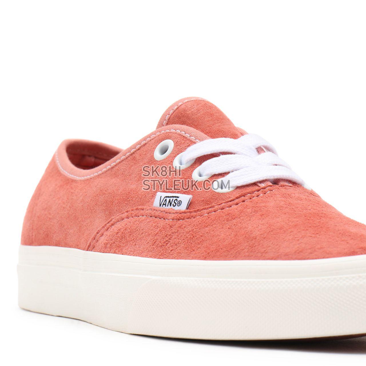 Vans Pig Suede Authentic Pink Classic Mens Womens - (Pig Suede) terra cotta/snow white VN0A5HZS9GA Shoes