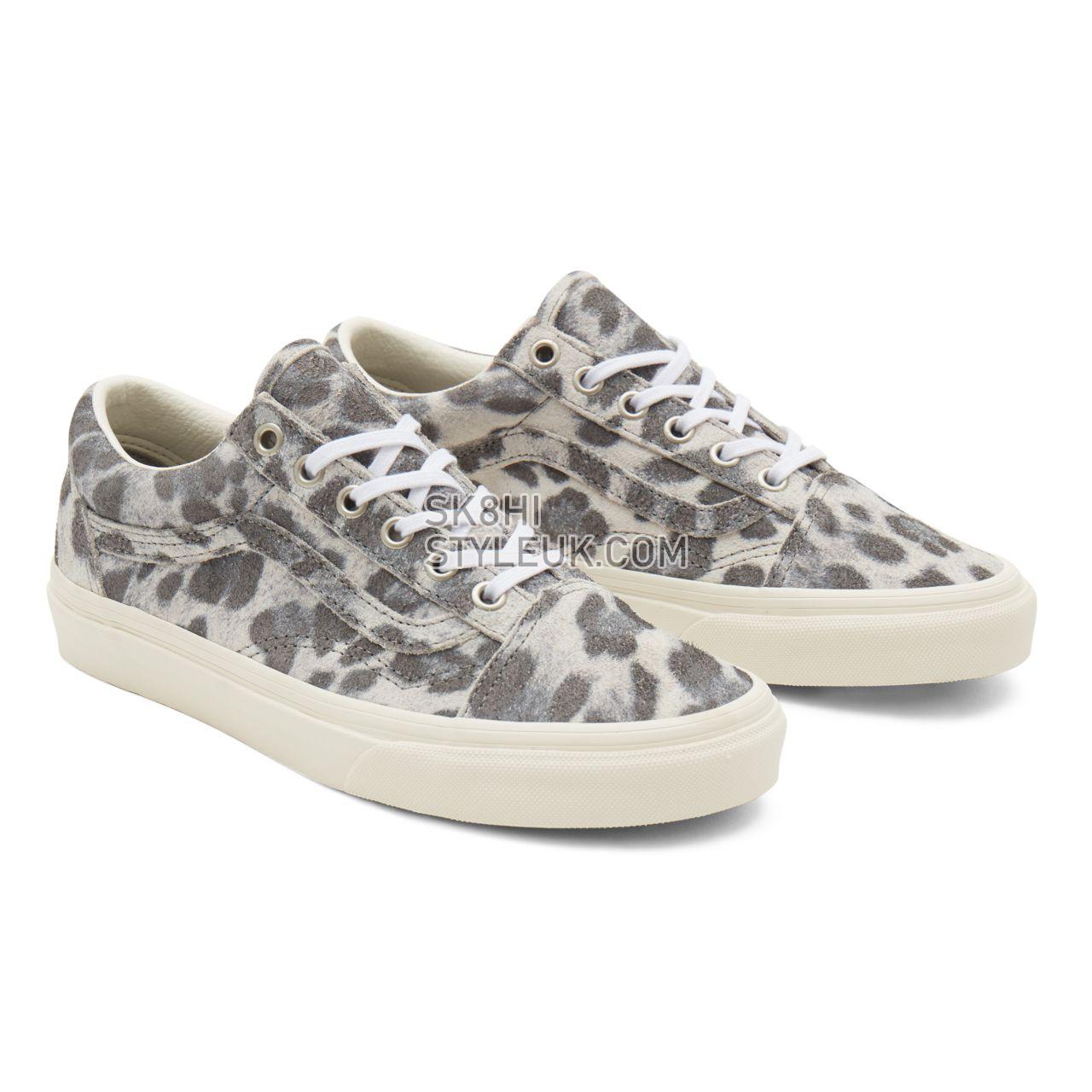 Vans Hairy Suede Old Skool Grey Classic Mens Womens - (Hairy Suede) leopard/marshmallow VN0A38G19FS Shoes