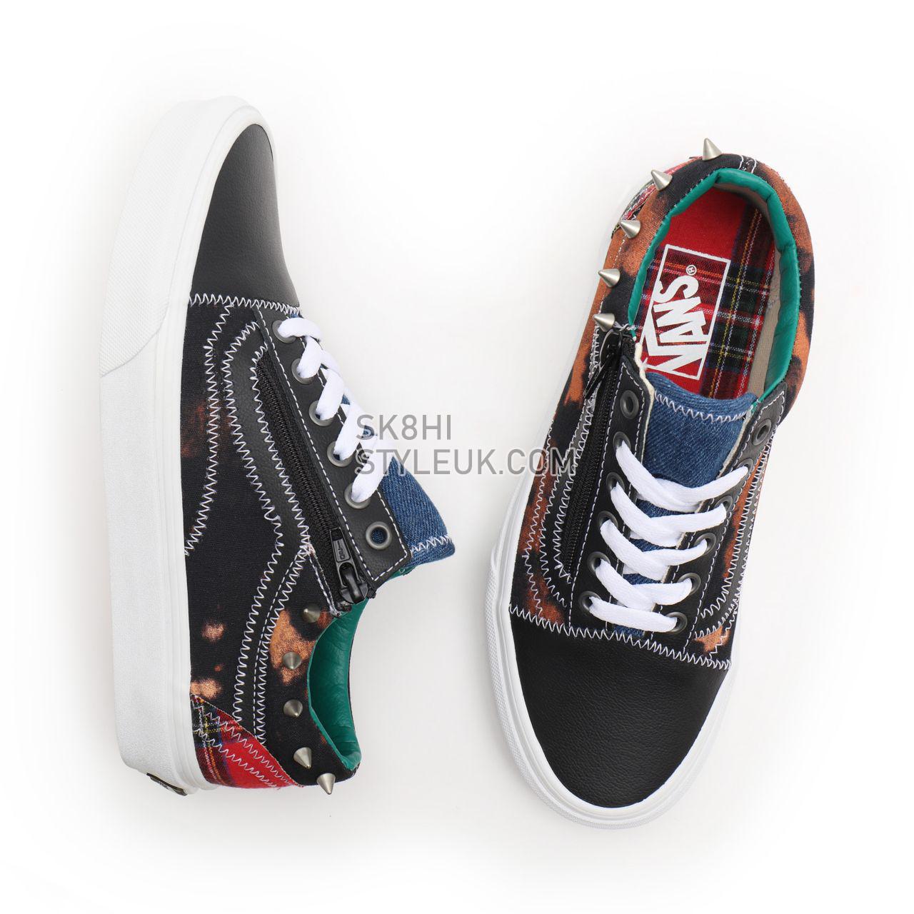 Vans Tartan Daze Old Skool Zip Multicolour Classic Mens Womens - (Tartan Daze) multi/acid dye VN0A34939GB Shoes