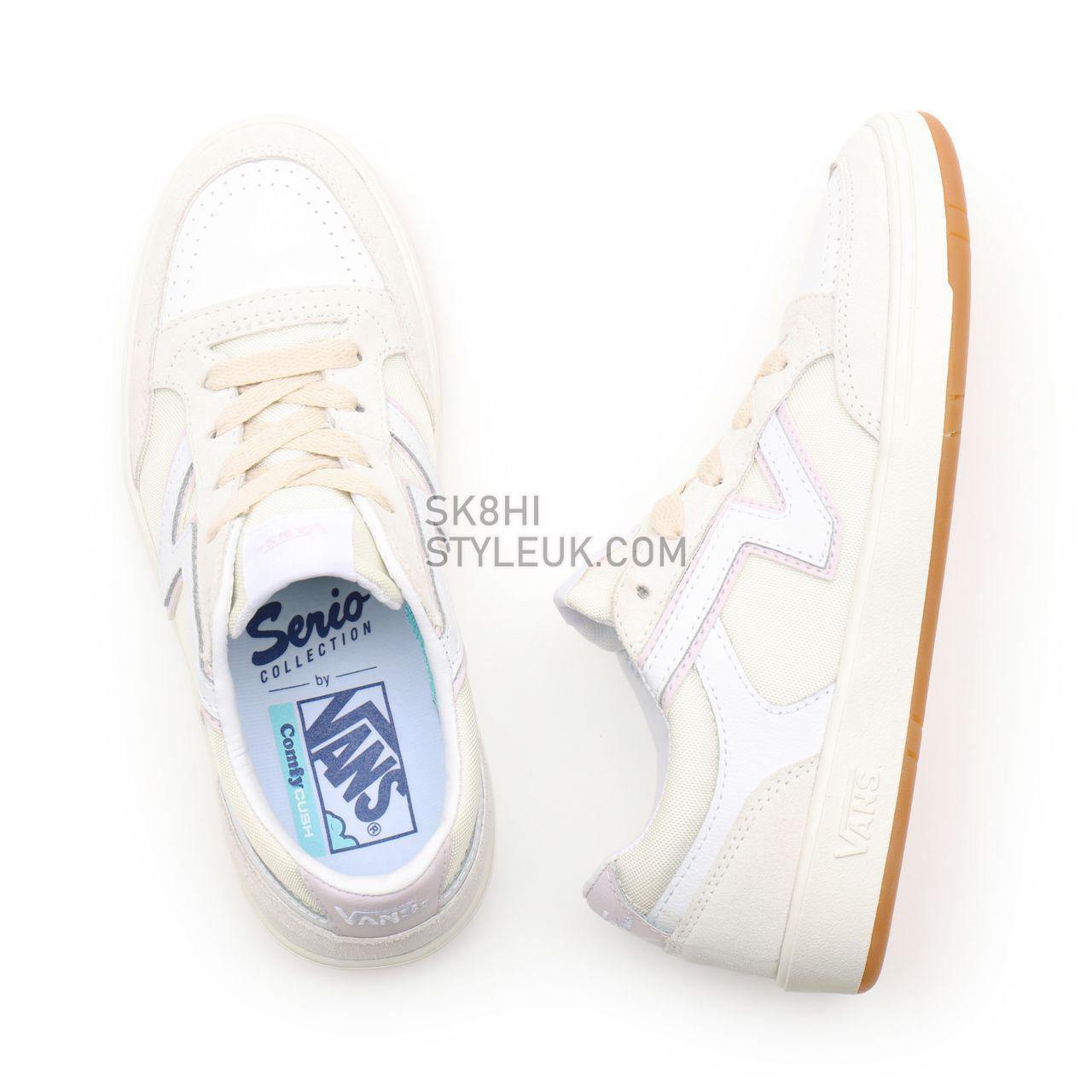 Vans Serio Collection Lowland ComfyCush White Classic Mens Womens - (Serio Collection) true white/orchid ice VN0A4TZY9QR Shoes