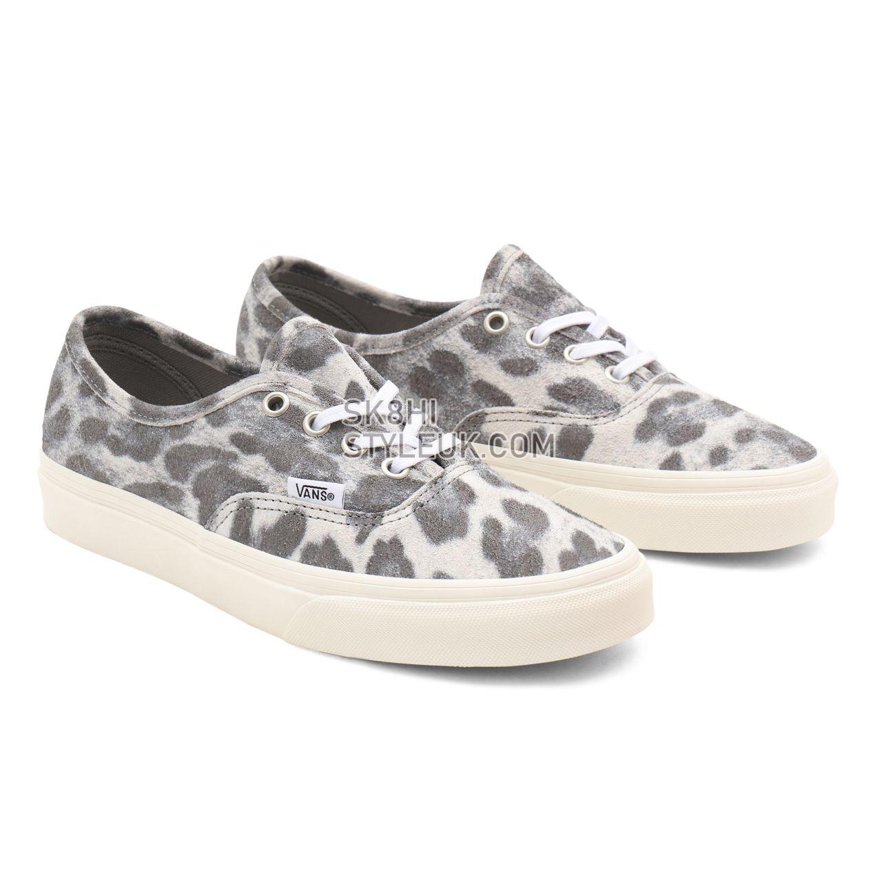 Vans Hairy Suede Authentic Grey Classic Mens Womens - (Hairy Suede) leopard/marshmallow VN0A5HZS9FS Shoes