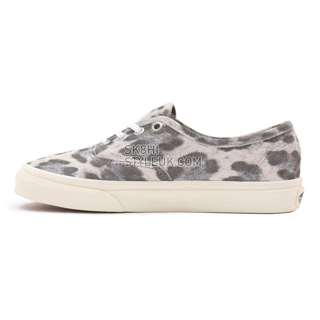 Vans Hairy Suede Authentic Grey Classic Mens Womens - (Hairy Suede) leopard/marshmallow VN0A5HZS9FS Shoes