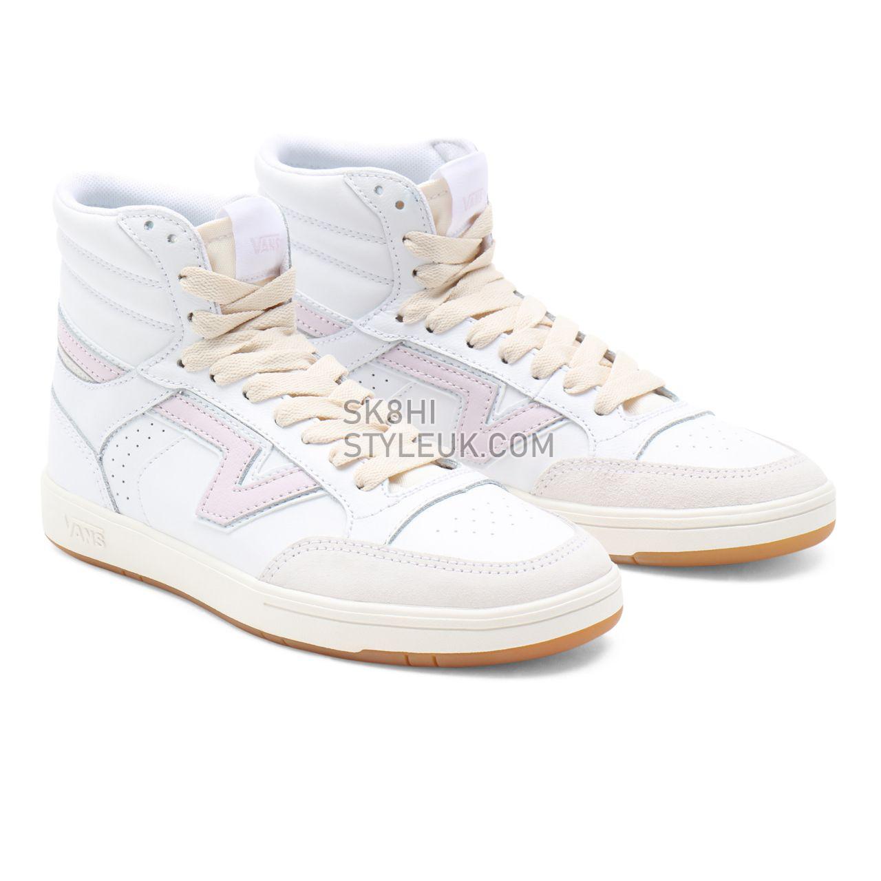 Vans Serio Collection Lowland Hi ComfyCush White Classic Mens Womens - (Serio Collection) true white/orchid ice VN0A5DY99QR Shoe