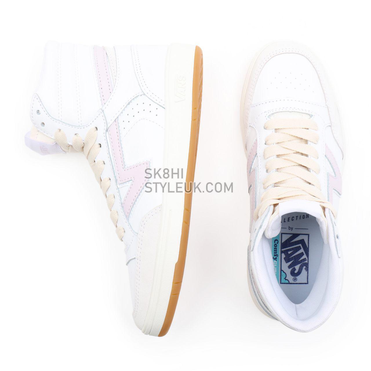 Vans Serio Collection Lowland Hi ComfyCush White Classic Mens Womens - (Serio Collection) true white/orchid ice VN0A5DY99QR Shoe