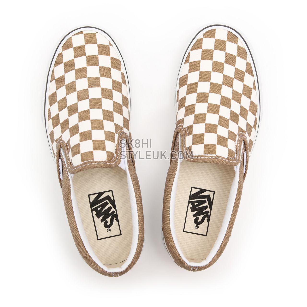 Vans Checkerboard Classic Slip-On Brown Classic Mens Womens - (Checkerboard) bronze age/true white VN0A33TB9EY Shoes