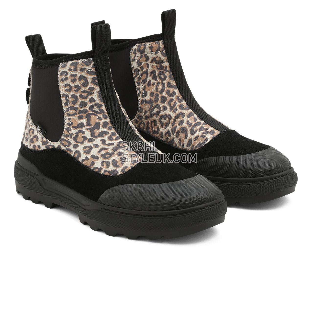 Vans Cheetah Colfax Boot Black Classic Womens - (Cheetah) Whitecap Gray/Black VN0A5HFA8SC Shoes