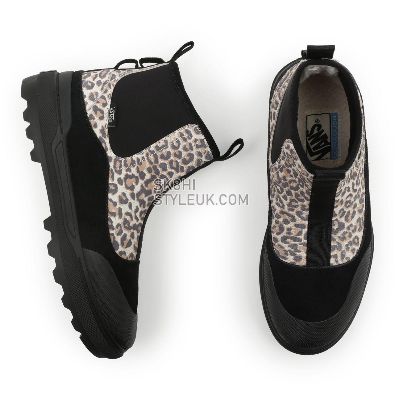 Vans Cheetah Colfax Boot Black Classic Womens - (Cheetah) Whitecap Gray/Black VN0A5HFA8SC Shoes