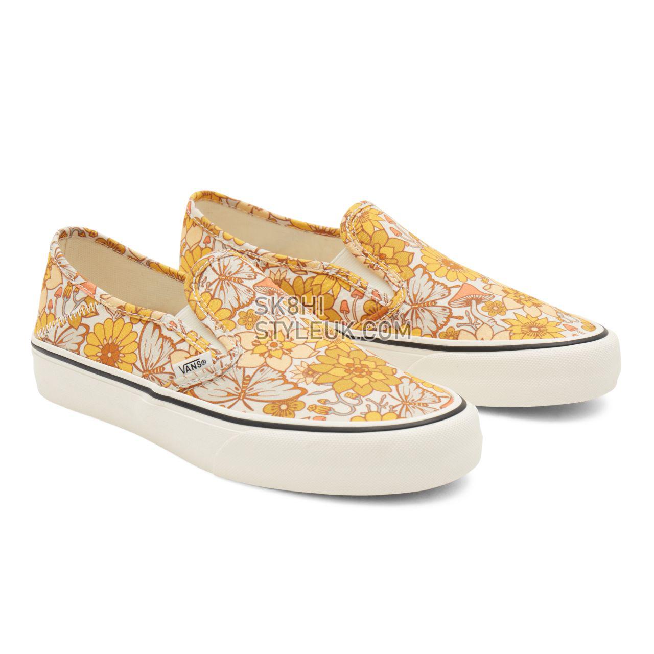 Vans Trippy Floral Slip-On Sf Yellow Classic Womens - (Trippy Floral) multi/marshmallow VN0A5HYQA16 Shoes