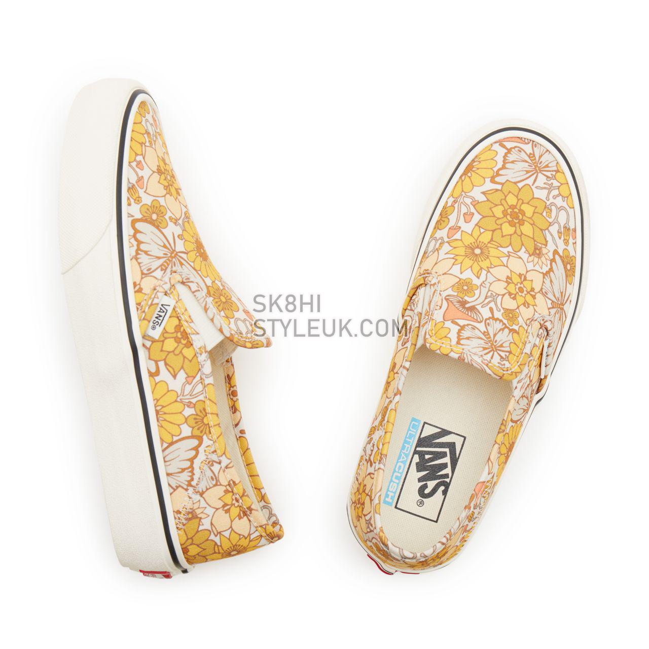 Vans Trippy Floral Slip-On Sf Yellow Classic Womens - (Trippy Floral) multi/marshmallow VN0A5HYQA16 Shoes