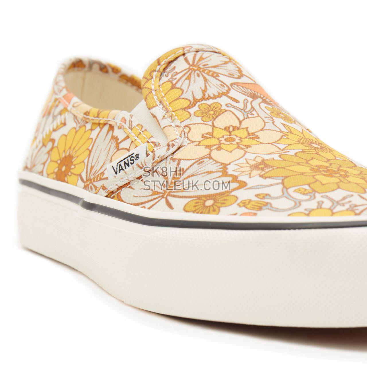 Vans Trippy Floral Slip-On Sf Yellow Classic Womens - (Trippy Floral) multi/marshmallow VN0A5HYQA16 Shoes