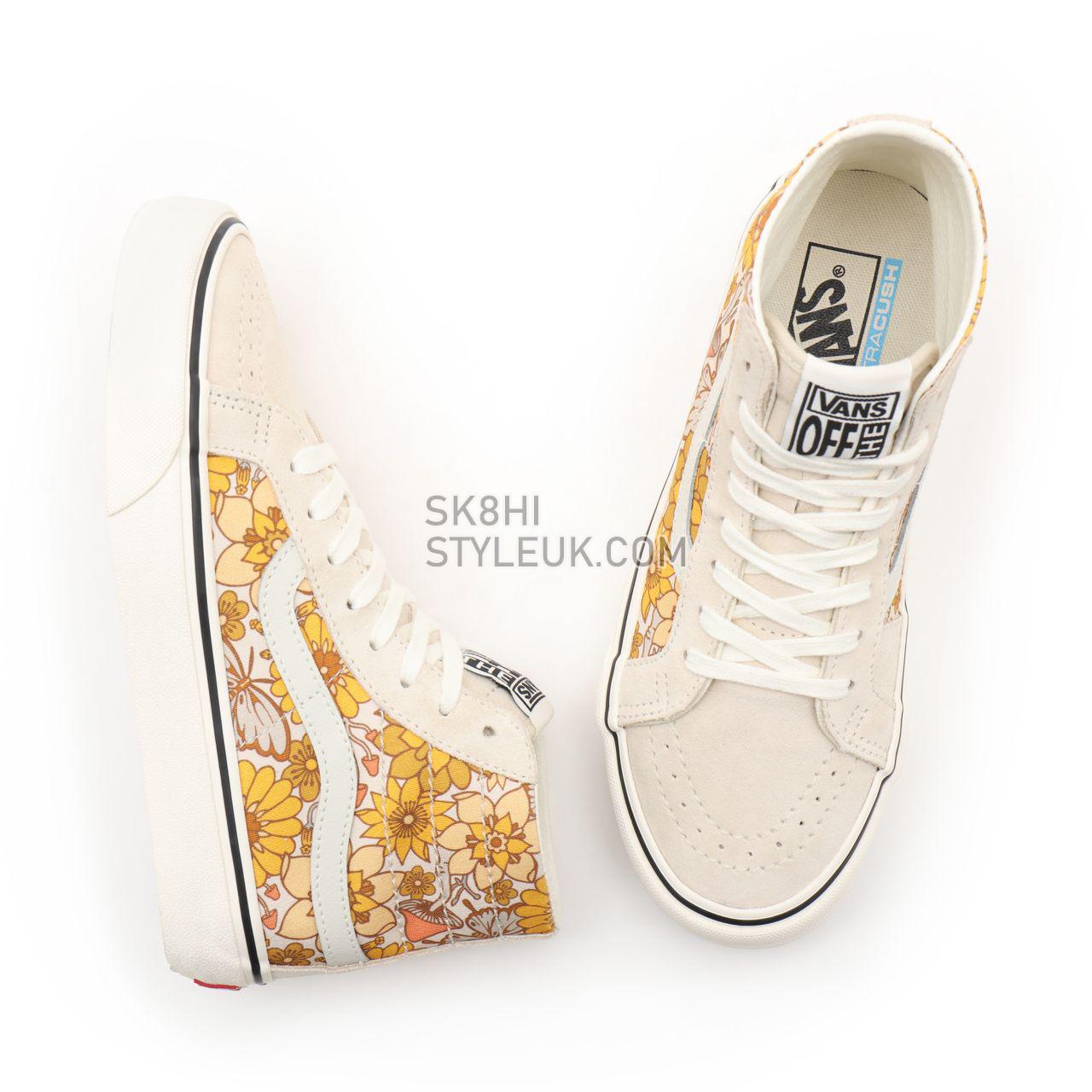 Vans Trippy Floral Sk8-Hi 38 Decon Sf Yellow Classic Womens - (Trippy Floral) sandshell/marshmallow VN0A4UWNA03 Shoes