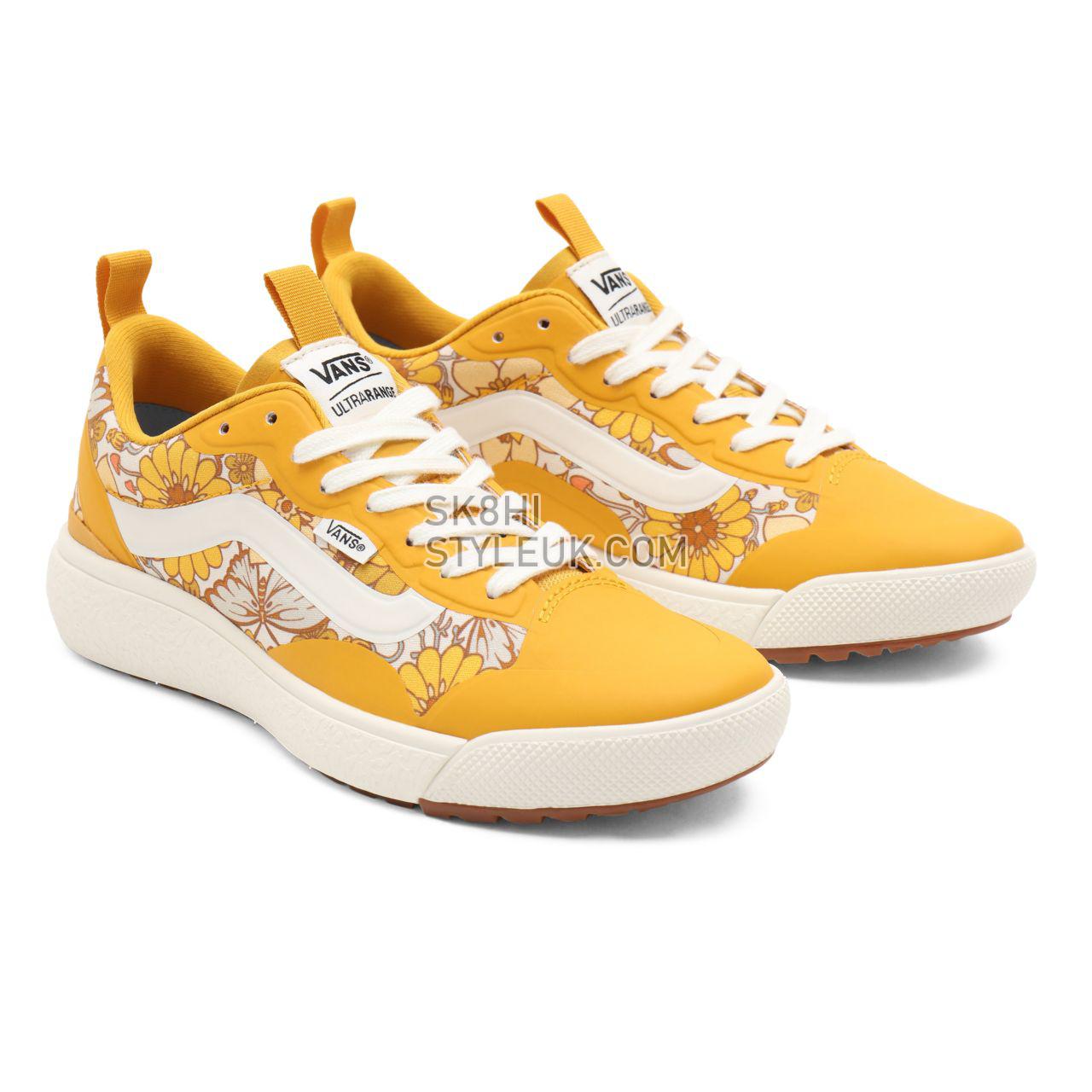 Vans Trippy Floral UltraRange Exo Yellow Classic Womens - (Trippy Floral) golden glow/marshmallow VN0A4U1KA23 Shoes