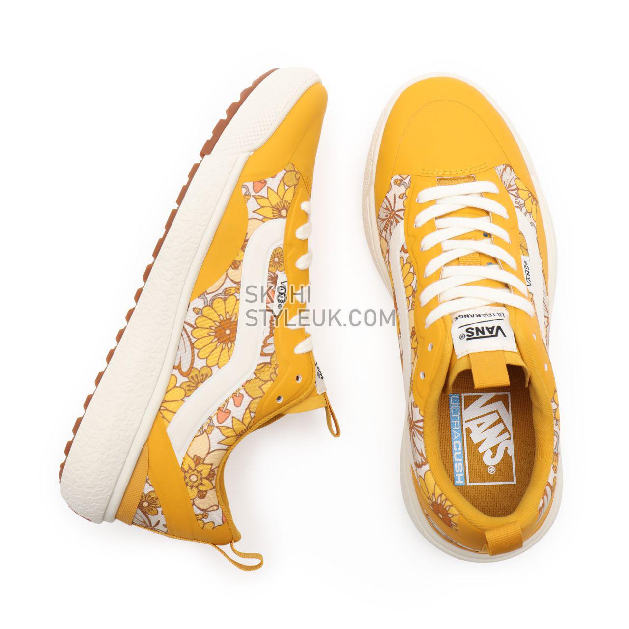 Vans Trippy Floral UltraRange Exo Yellow Classic Womens - (Trippy Floral) golden glow/marshmallow VN0A4U1KA23 Shoes