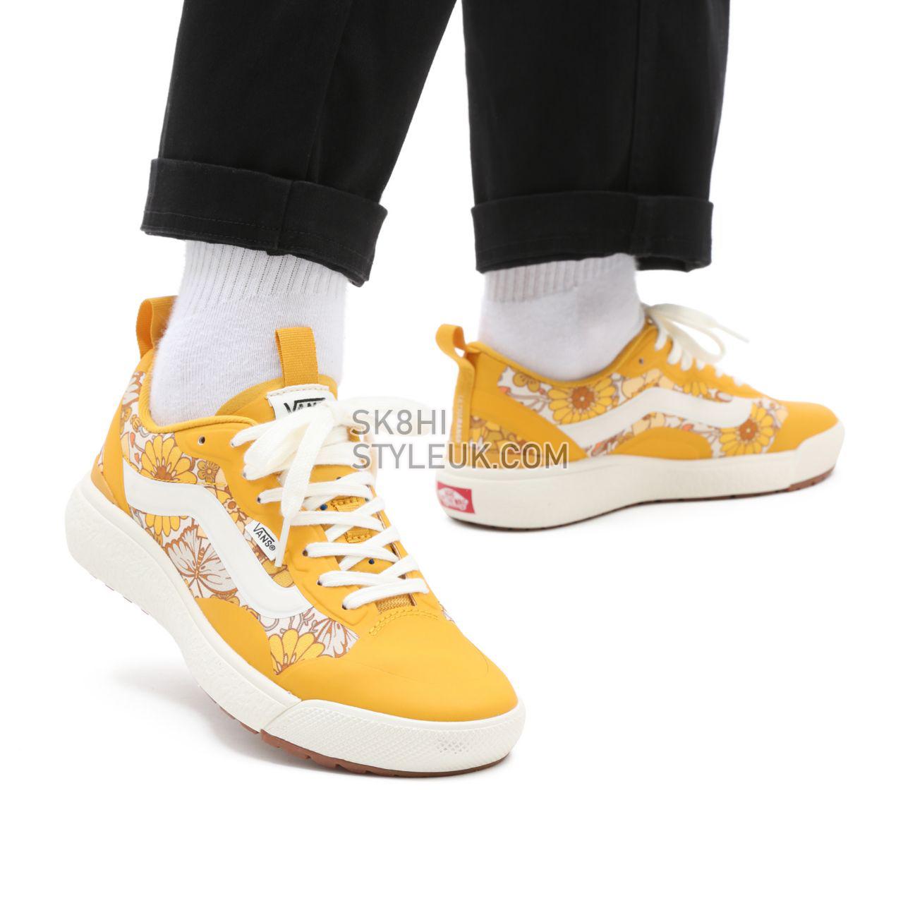 Vans Trippy Floral UltraRange Exo Yellow Classic Womens - (Trippy Floral) golden glow/marshmallow VN0A4U1KA23 Shoes