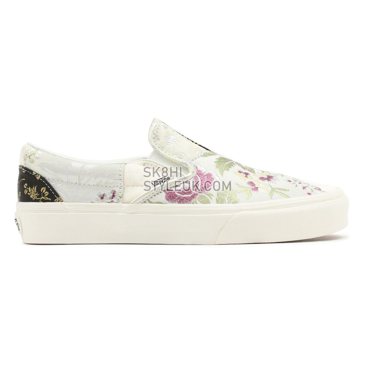 Vans Brocade Classic Slip-On Multicolour Classic Womens - (Brocade) Patchwork/True White VN0A5JMH8L8 Shoes