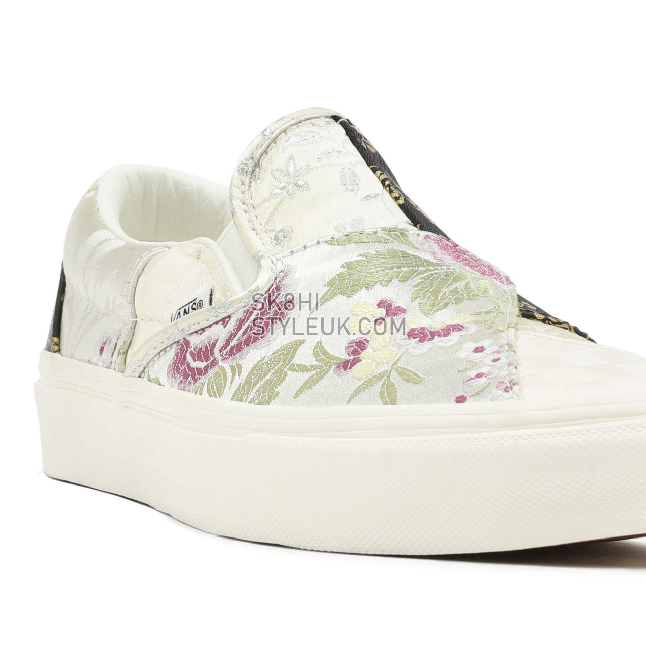 Vans Brocade Classic Slip-On Multicolour Classic Womens - (Brocade) Patchwork/True White VN0A5JMH8L8 Shoes