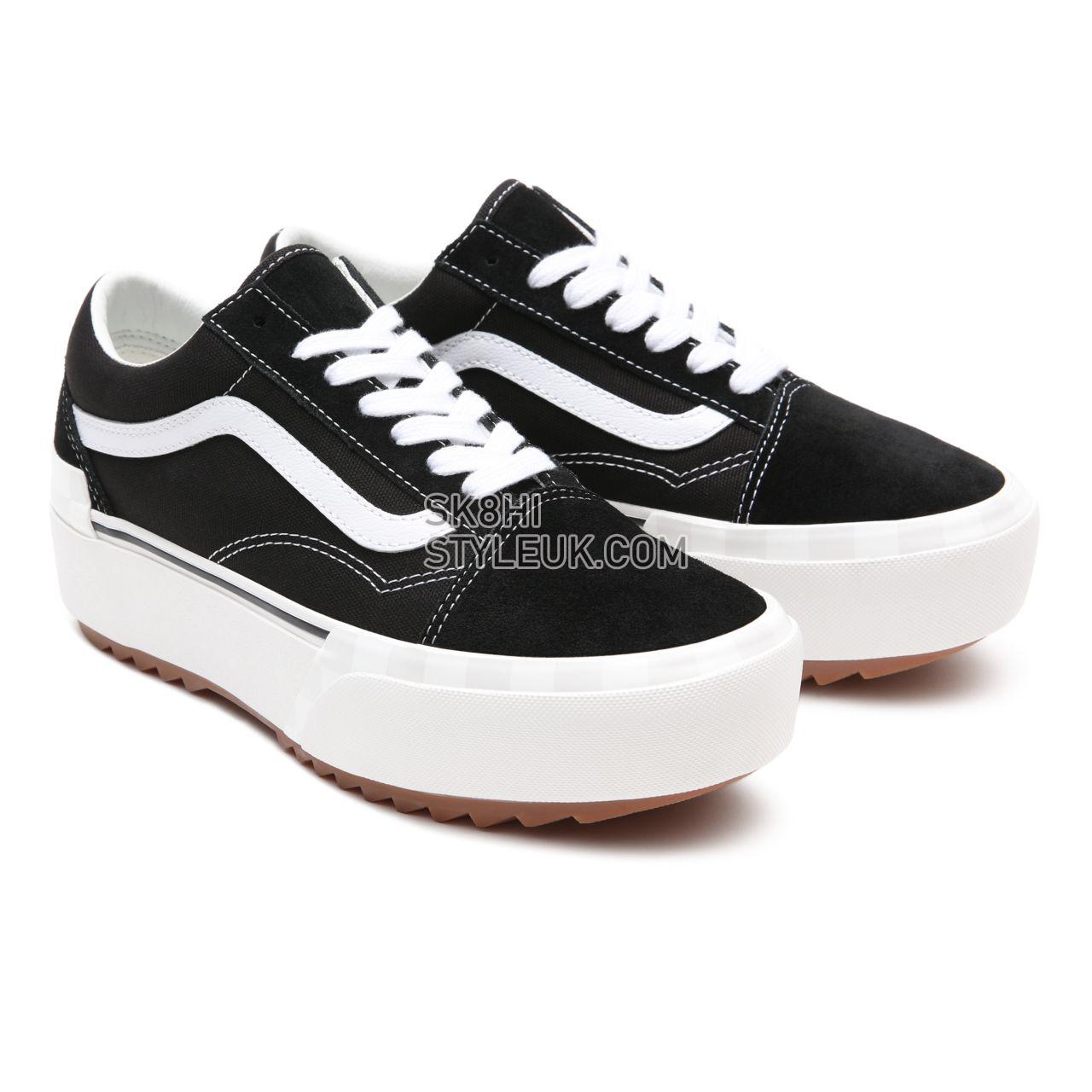 Vans Suede/Canvas Old Skool Stacked Black Classic Womens - (Suede/Canvas) Black/Blanc De Blanc VN0A4U155ZN Shoes