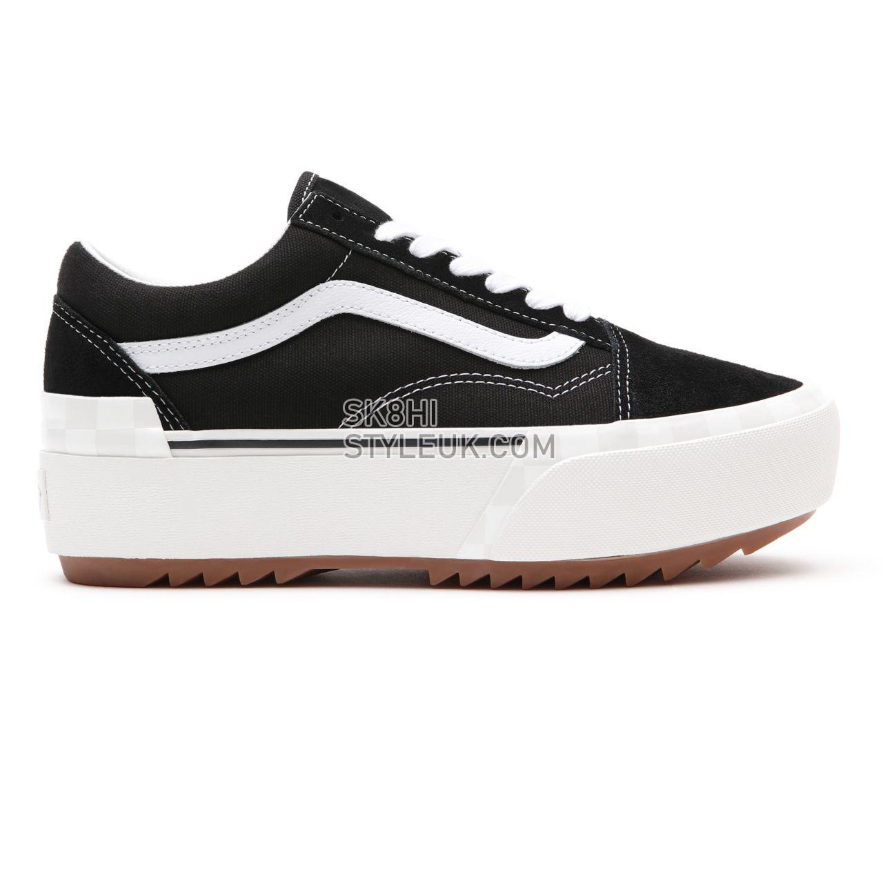 Vans Suede/Canvas Old Skool Stacked Black Classic Womens - (Suede/Canvas) Black/Blanc De Blanc VN0A4U155ZN Shoes