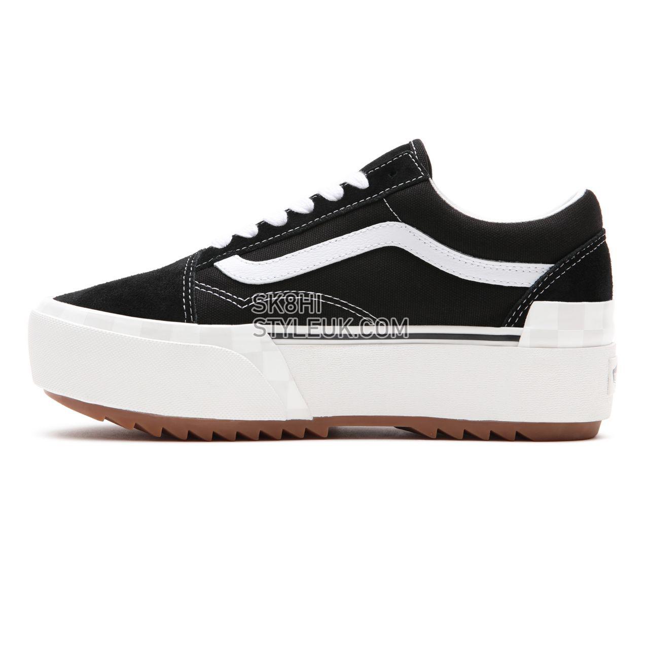 Vans Suede/Canvas Old Skool Stacked Black Classic Womens - (Suede/Canvas) Black/Blanc De Blanc VN0A4U155ZN Shoes