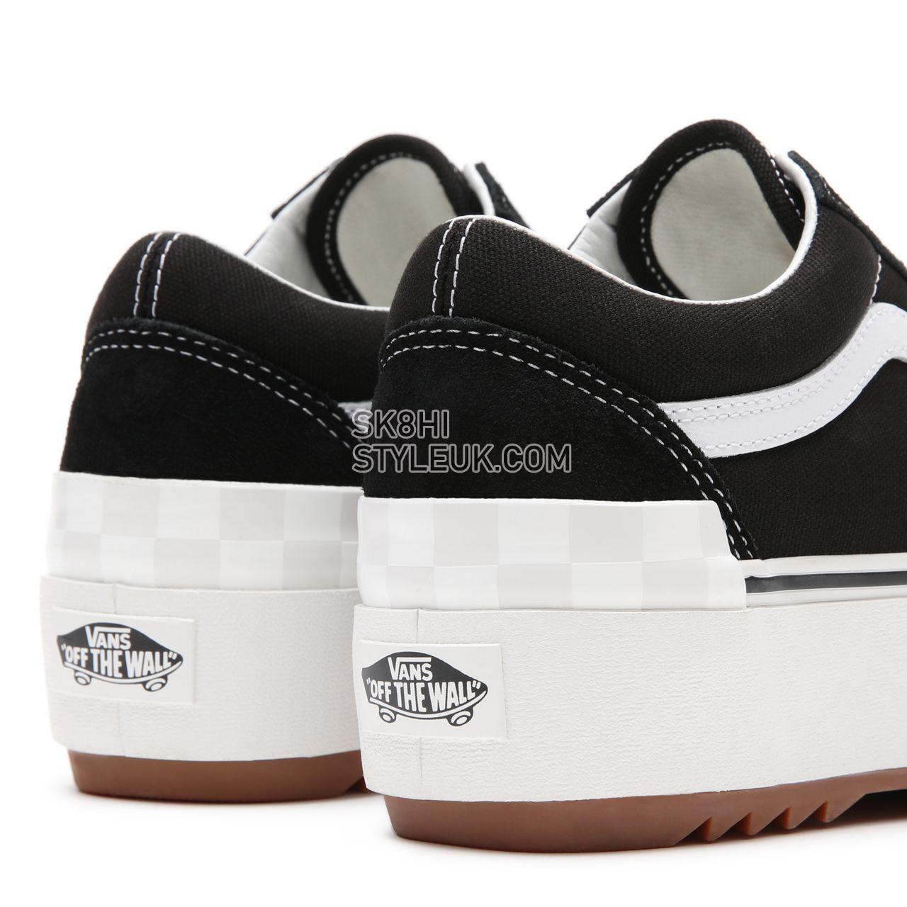 Vans Suede/Canvas Old Skool Stacked Black Classic Womens - (Suede/Canvas) Black/Blanc De Blanc VN0A4U155ZN Shoes