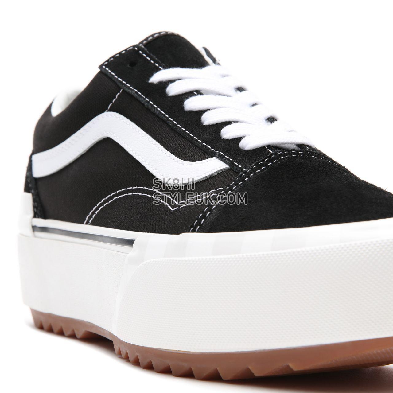 Vans Suede/Canvas Old Skool Stacked Black Classic Womens - (Suede/Canvas) Black/Blanc De Blanc VN0A4U155ZN Shoes