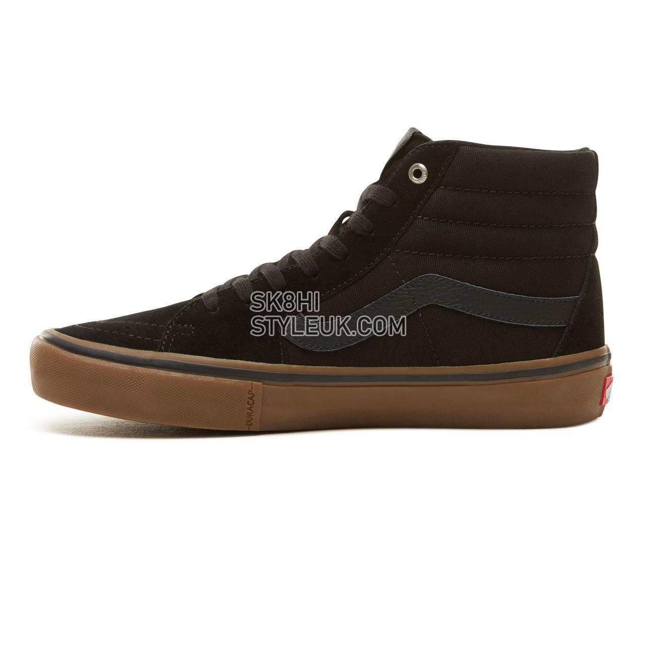 Vans Sk8-Hi Pro Classic Mens Womens - Black-Gum VN000VHGB9M Shoes