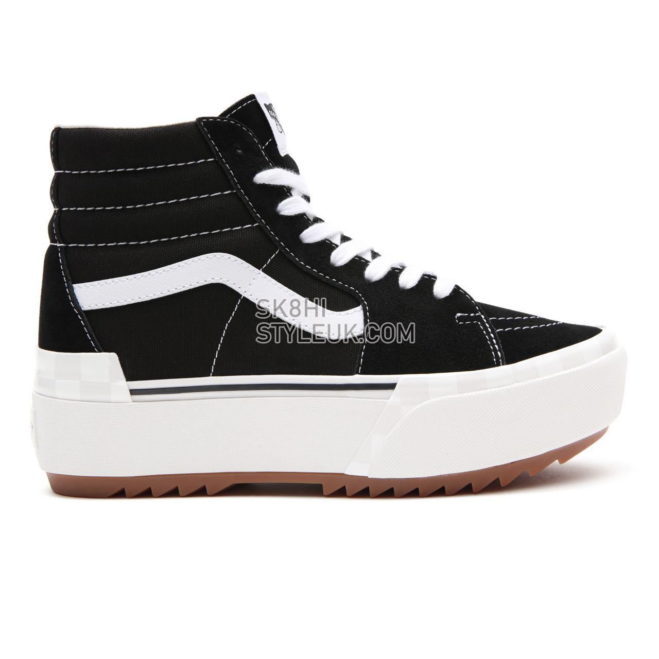 Vans Suede/Canvas Sk8-Hi Stacked Black Classic Womens - (Suede/Canvas) Black/Blanc De Blanc VN0A4BTW5ZN Shoes