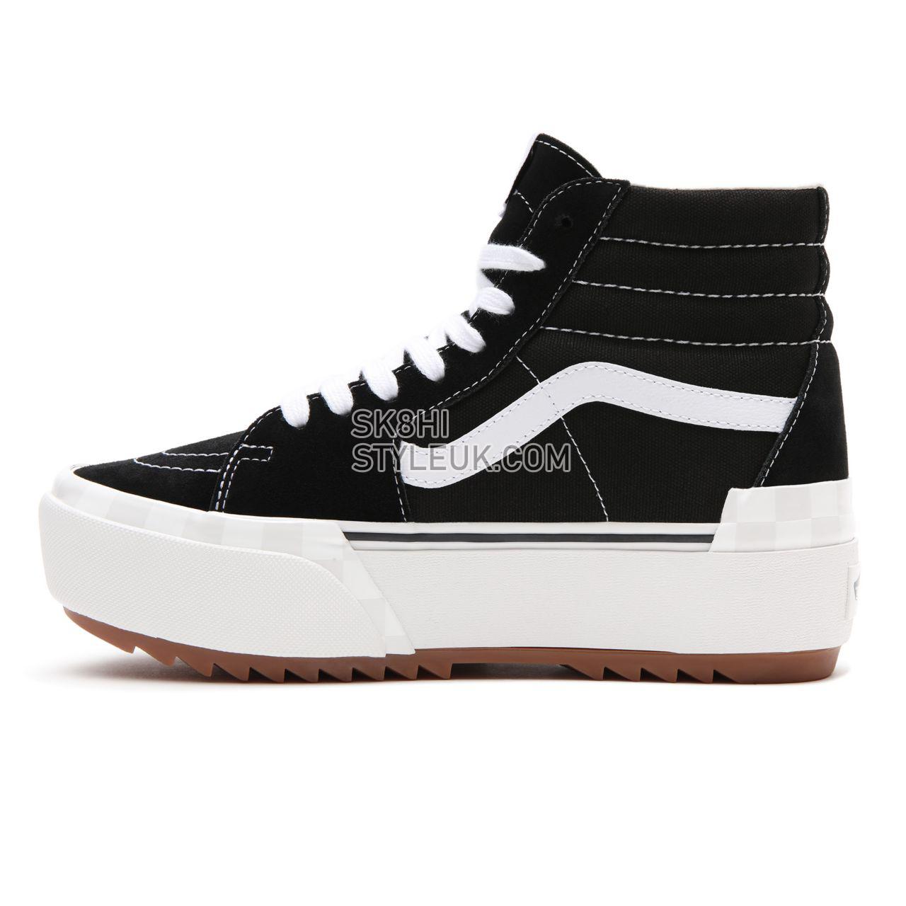 Vans Suede/Canvas Sk8-Hi Stacked Black Classic Womens - (Suede/Canvas) Black/Blanc De Blanc VN0A4BTW5ZN Shoes