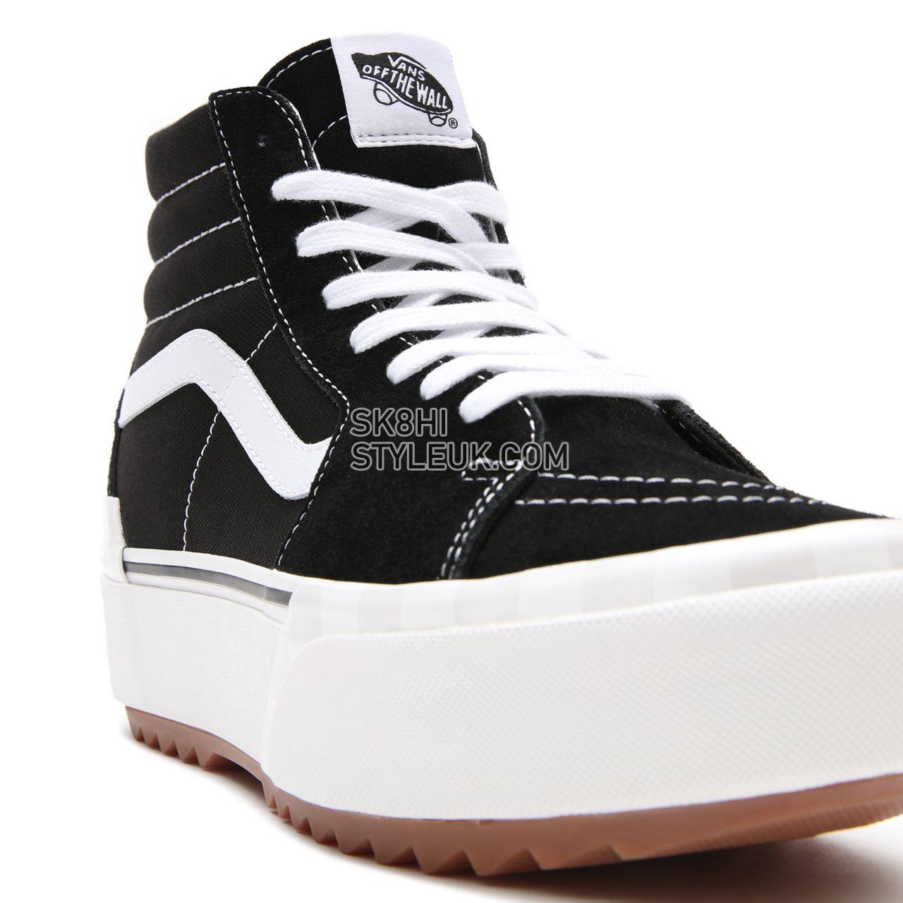 Vans Suede/Canvas Sk8-Hi Stacked Black Classic Womens - (Suede/Canvas) Black/Blanc De Blanc VN0A4BTW5ZN Shoes