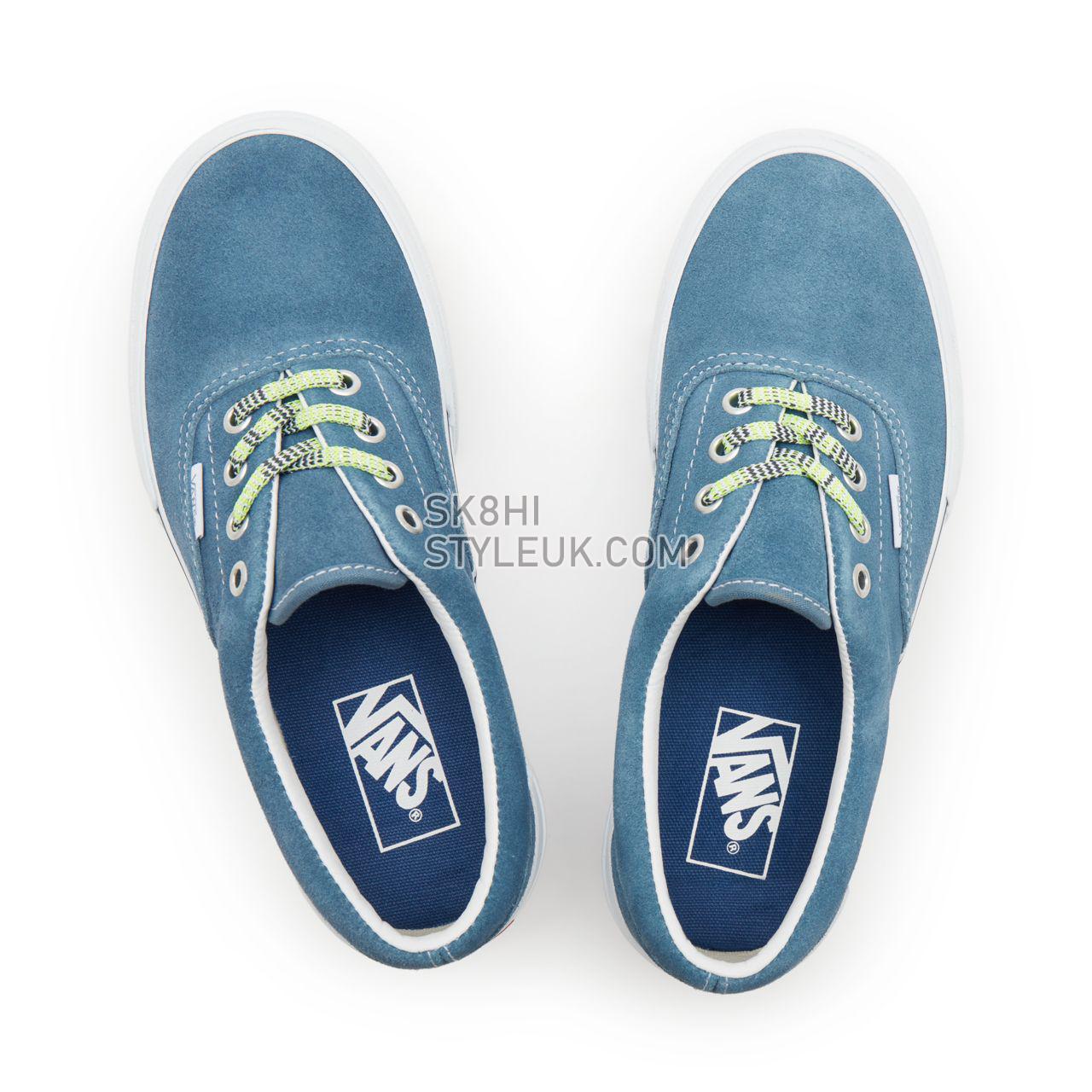 Vans Multi Lace Era Stacked Blue Classic Womens - (Multi Lace) cement blue/true white VN0A4BTO9MT Shoes